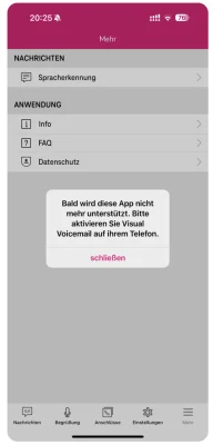Telekom Voicemail: Die App für iOS, iPadOS und watchOS wird eingestellt