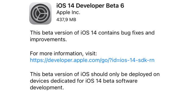 Die sechste Entwickler-Beta von iOS 14 steht nun zur Verfügung
