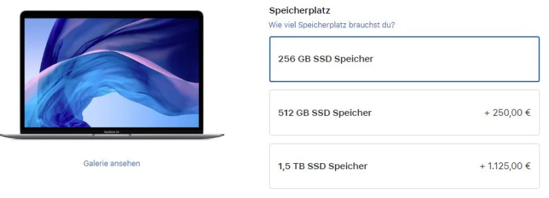 Apple senkt Preise für SSD-Speicher für Mac mini, MacBook Air & MacBook Pro
