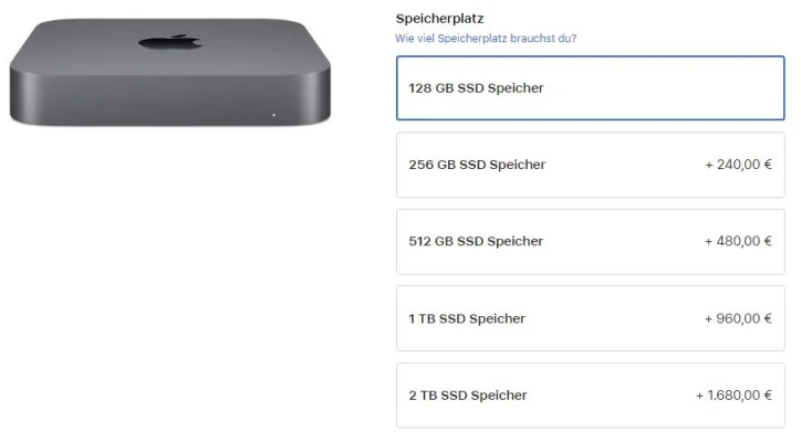 Apple senkt Preise für SSD-Speicher für Mac mini, MacBook Air & MacBook Pro