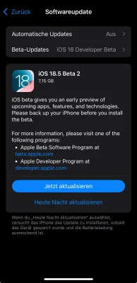iOS 18.5 & iPadOS 18.5: Die Public Beta ist da! (Update)