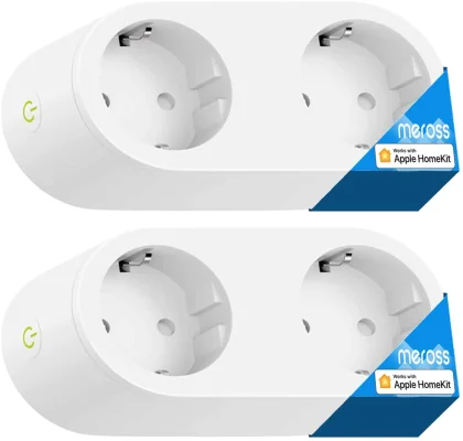 Meross Doppelsteckdose mit Apple HomeKit im 2er Pack