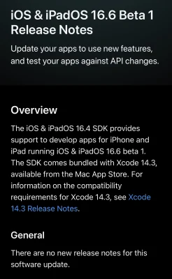 iOS 16.6 & iPadOS 16.6: Apple veröffentlicht erste Beta für Entwickler