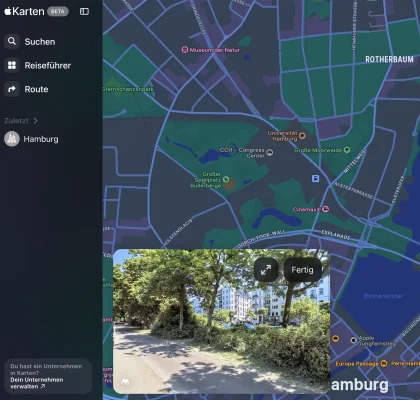Apple Maps: Browser-Version jetzt mit „Look Around“