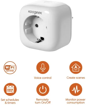 Koogeek Steckdose mit Apple HomeKit, Google Assistant, Alexa