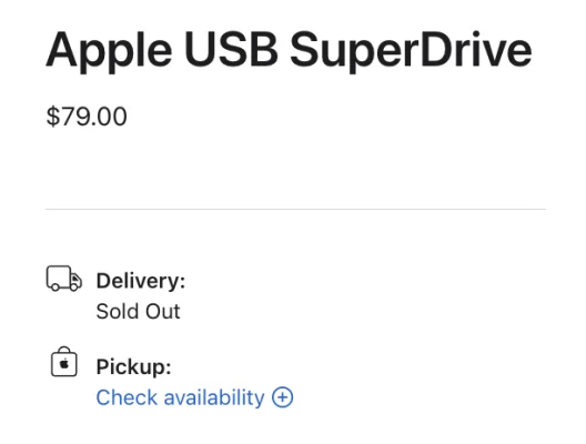 Apple USB SuperDrive Laufwerk: Verkauf in den USA eingestellt