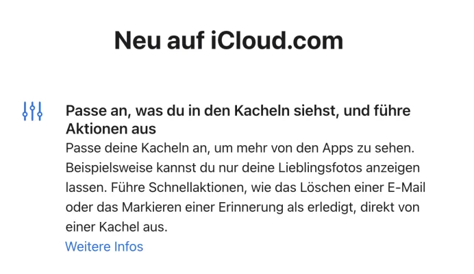 iCloud.com jetzt mit neuem Design & neuen Funktionen
