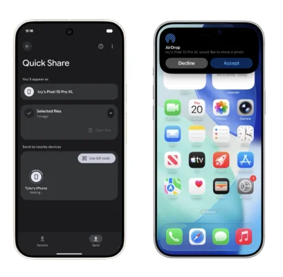 AirDrop funktioniert jetzt mit Android Quick Share und dem Pixel 10