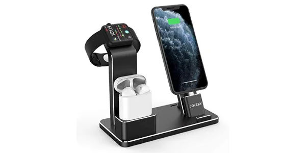 Apple Watch, iPhone und AirPods Ladestation mit Gutschein zum halben Preis