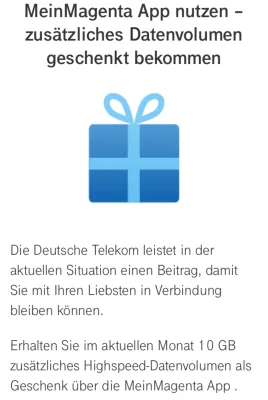 Telekom verschenkt auch im April 10 GB Datenvolumen