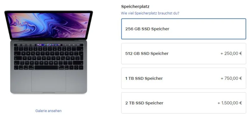 Apple senkt Preise für SSD-Speicher für Mac mini, MacBook Air & MacBook Pro
