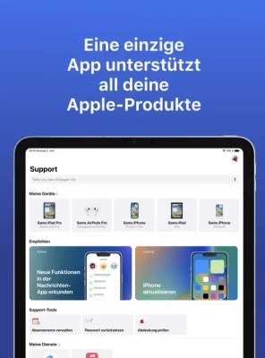Update für die „Apple Support“-App bringt neues Layout, Navigationsleiste & mehr