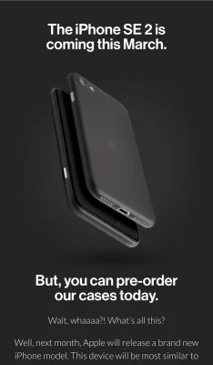 Hersteller von Schutzhüllen verkauft Case für das iPhone SE 2
