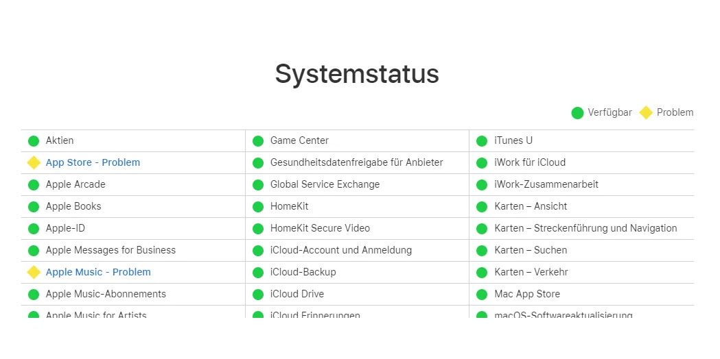 App Store & Apple Music im Moment von Störung betroffen (Update: gelöst)