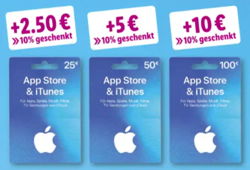 Bonusguthaben für iTunes-Karten: Zehn Prozent extra bei LIDL