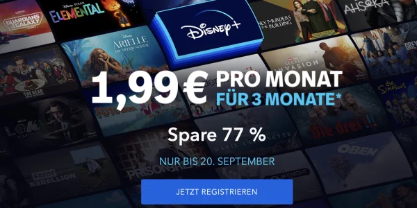 Disney+: Serien und Filme für nur 1,99 Euro in den ersten drei Monaten