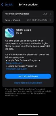 iOS 26 & iPadOS 26: Apple veröffentlicht die zweite Public Beta