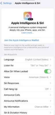 Zugang zu "Apple Intelligence" in iOS 18.1 wird durch eine Warteliste beschränkt