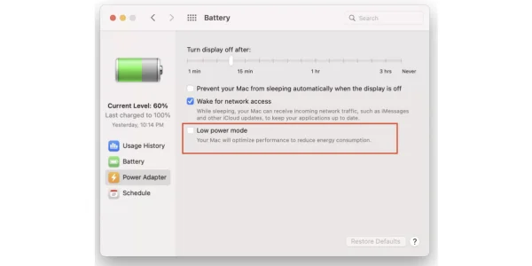 macOS Monterey: Stromsparmodus unter die Lupe genommen