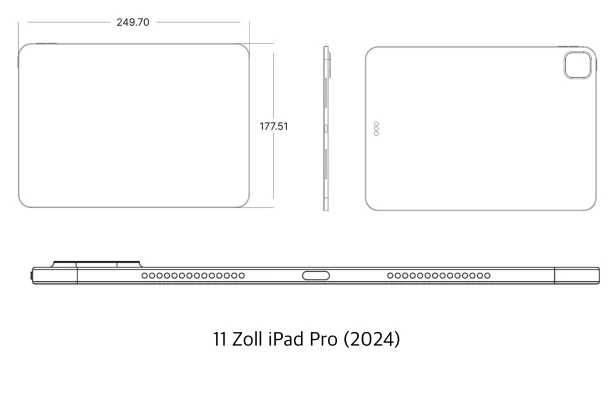 OLED iPad Pro: CAD-Zeichnungen zeigen das neue, dünne Design