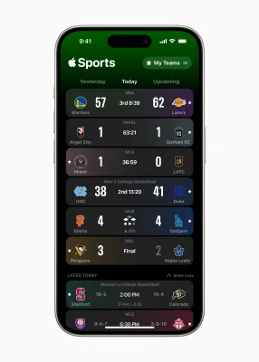 Apple Sports: Apple veröffentlicht kostenlose App für Sportfans