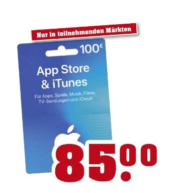 Bonusguthaben & günstigere iTunes-Karten bei LIDL, Marktkauf, Edeka & Trinkgut