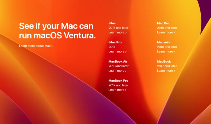 macOS 13 Ventura erscheint im Herbst für den Mac