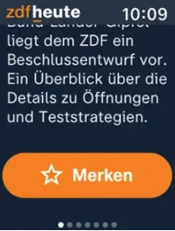 ZDFheute: Neues Update bringt Pushmeldungen auf die Apple Watch