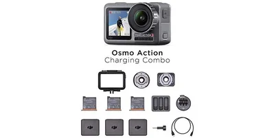 100€ günstiger - DJI Osmo Action Charging Combo - Digitalkamera mit Zubehör-Kit