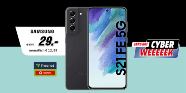 Samsung Galaxy S21 FE + 10 GB Allnet-Flat im Vodafone-Netz für monatlich 12,99 €