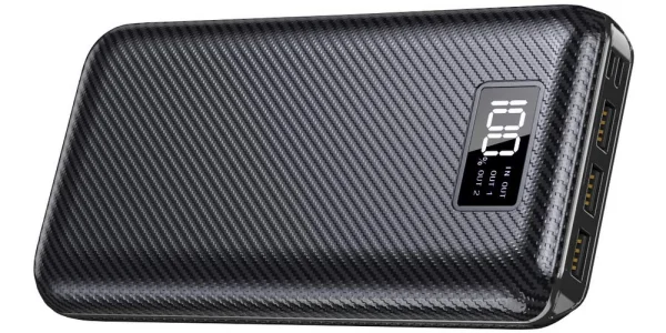 24000mAh Powerbank im Carbon-Design inkl. Ladezustandanzeige dank Gutschein für nur 14,99€