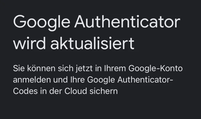 Google Authenticator kann jetzt über den Google-Account synchronisiert werden