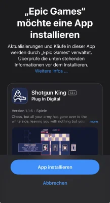 „Shotgun King: The Final Checkmate“ für iOS und iPadOS kostenlos im Epic Games Store