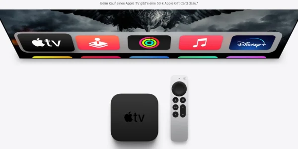 Apple TV: 50 Euro Gutschein gratis beim Kauf eines Gerätes