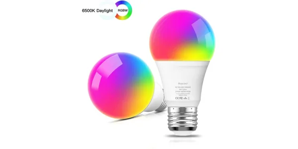 Gutscheincode - Smarte mehrfarbige Led Lampe E27 im Doppelpack für nur 14,94€