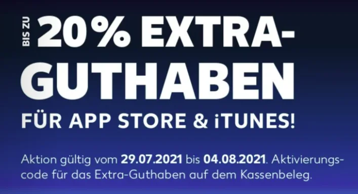 Bonusguthaben für iTunes-Karten: Bis zu 20 Prozent extra bei Kaufland