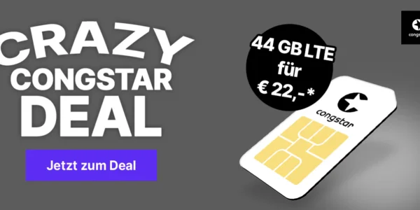 Congstar: Günstige Tarife im D-Netz - 44 GB Allnet-Flat für 22 € monatlich