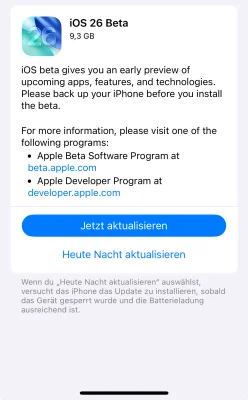 iOS 26, iPadOS 26 & Co: Apple veröffentlicht die erste Public Beta