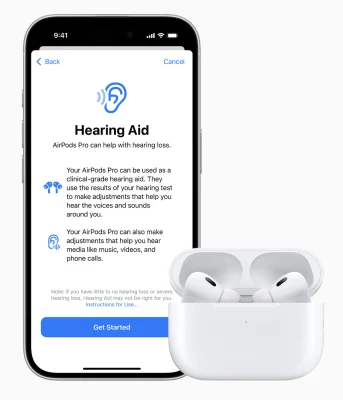 Apple macht aus den AirPods Pro 2 ein Hörgerät mit integriertem Hörtest