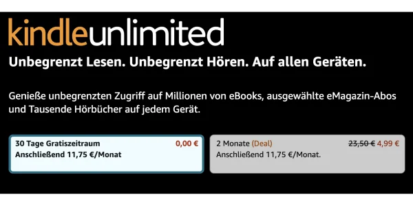 Kindle Unlimited: Amazon erhöht den Abopreis