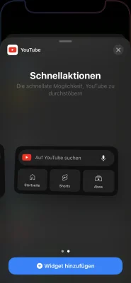 YouTube: Neue Widgets für iOS & iPadOS
