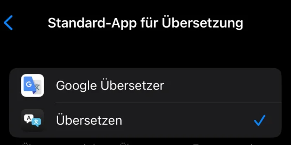Der Google Übersetzer kann auf dem iPhone jetzt als Standard-App definiert werden