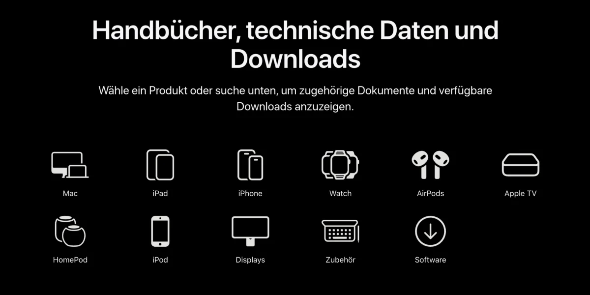 Handbücher, Anleitungen & mehr: Apple stellt neue Support-Webseite online