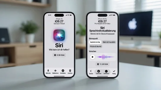 Zu wenig RAM, iPhone 18 bekommt nur 9GB und kann nicht alle Siri-Funktionen nutzen