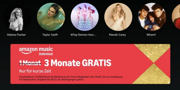 Amazon Music Unlimited gibt es für Neukunden drei Monate kostenlos (Reminder)