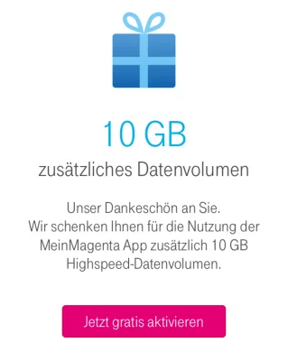 Telekom verschenkt auch im April 10 GB Datenvolumen