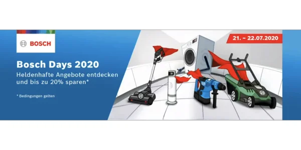 Bosch Days 2020 bei Amazon - viele Bosch-Artikel deutlich im Preis reduziert