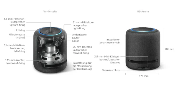 Amazon veröffentlicht Echo Studio - neuer High Fidelity-Lautsprecher mit 3D-Audio und Alexa