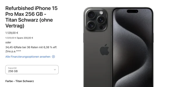 Refurbished iPhone: Apple verkauft jetzt auch generalüberholte iPhone 15 Pro (Max)