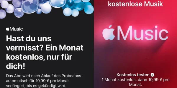 Apple Music gibt es auch für viele Bestandskunden wieder einen Monat lang kostenlos